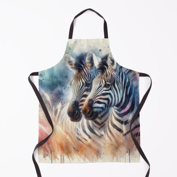 Item preview, Two Zebras in Vibrant Pastel Field designed and sold by IZiets.