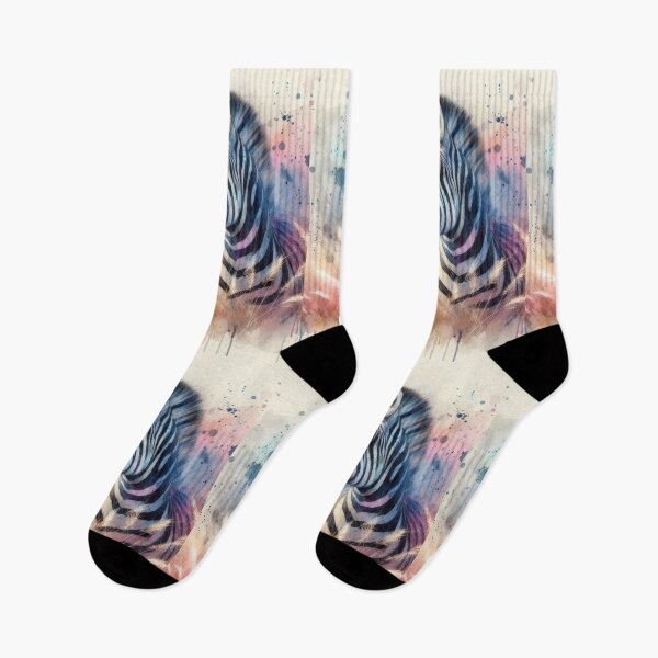 Item preview, Two Zebras in Vibrant Pastel Field designed and sold by IZiets.