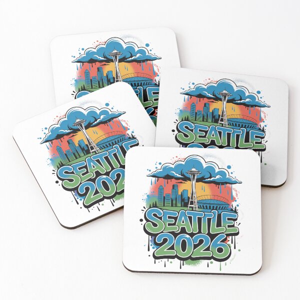 Item preview, Seattle 2026  Space Needle Stadium Skyline T-Shirt V8 designed and sold by DarylWelsh2024.