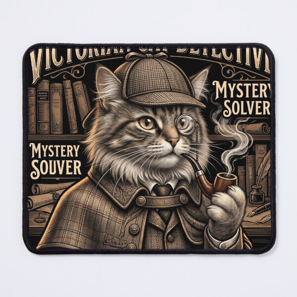 Item preview, Professor Whiskers – Victorian Detective Cat Vintage Design designed and sold by veloramode.