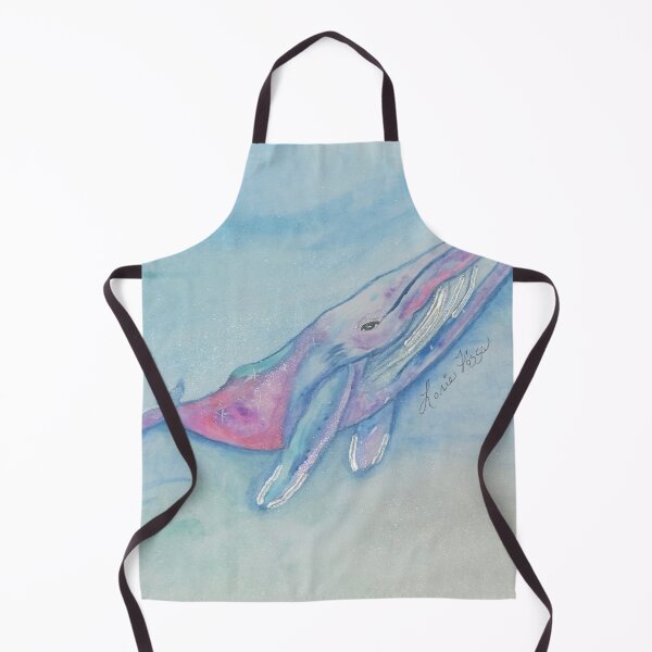 Item preview, Whimsical Colorful Whale Jumping in Ocean Waves designed and sold by LorieFossaArt.