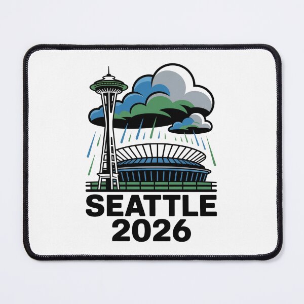 Item preview, Seattle 2026  Space Needle Stadium Skyline T-Shirt V9 designed and sold by DarylWelsh2024.