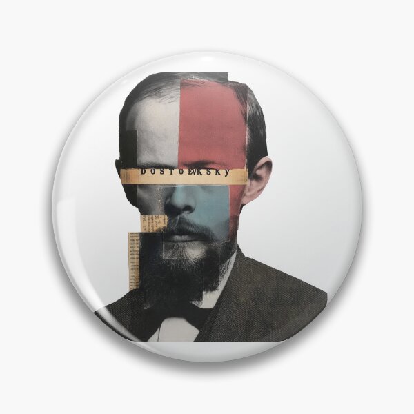 Item preview, Dostoevsky – Cubist Collage Portrait Art Print | Russian Literature Crime and Punishment Poster designed and sold by OzzFrequency.
