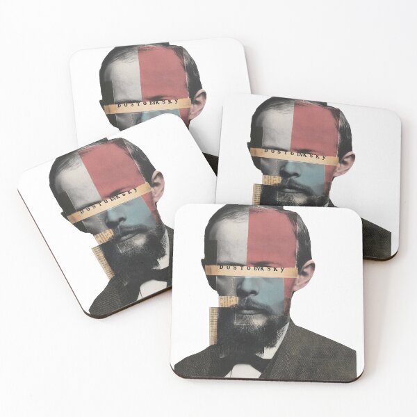 Item preview, Dostoevsky – Cubist Collage Portrait Art Print | Russian Literature Crime and Punishment Poster designed and sold by OzzFrequency.