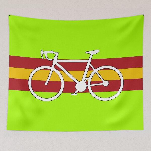 Item preview, spain cycling bike silhouette – vuelta a españa inspired mountain bike design with spanish flag colors designed and sold by rikyfreestyle.