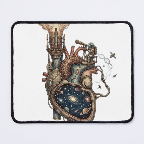 Item preview, Steampunk Galaxy Heart Mechanical Anatomy Art designed and sold by JeevanStickers.