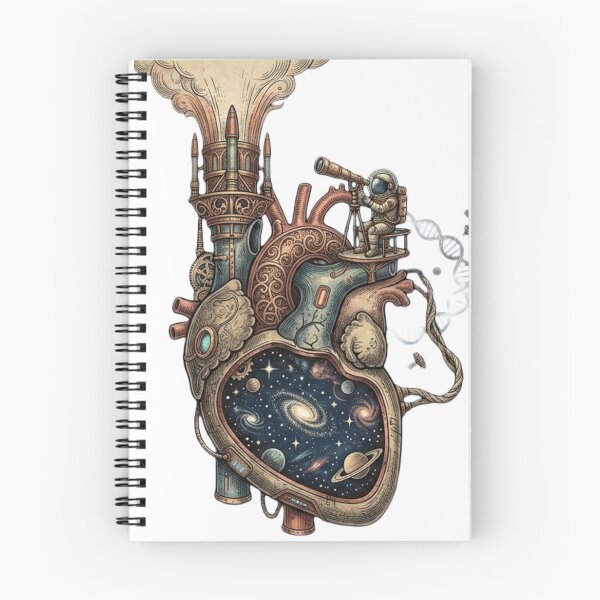 Item preview, Steampunk Galaxy Heart Mechanical Anatomy Art designed and sold by JeevanStickers.