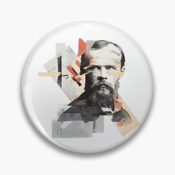 Item preview, Dostoevsky – Cubist Collage Portrait Art Print | Russian Literature Crime and Punishment Poster designed and sold by OzzFrequency.