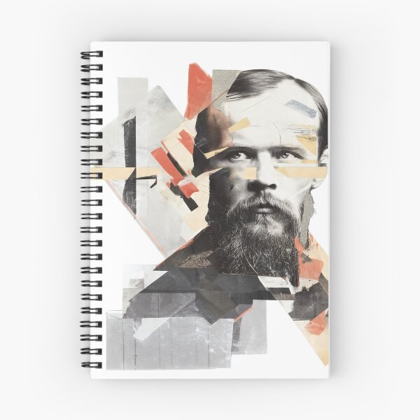 Item preview, Dostoevsky – Cubist Collage Portrait Art Print | Russian Literature Crime and Punishment Poster designed and sold by OzzFrequency.