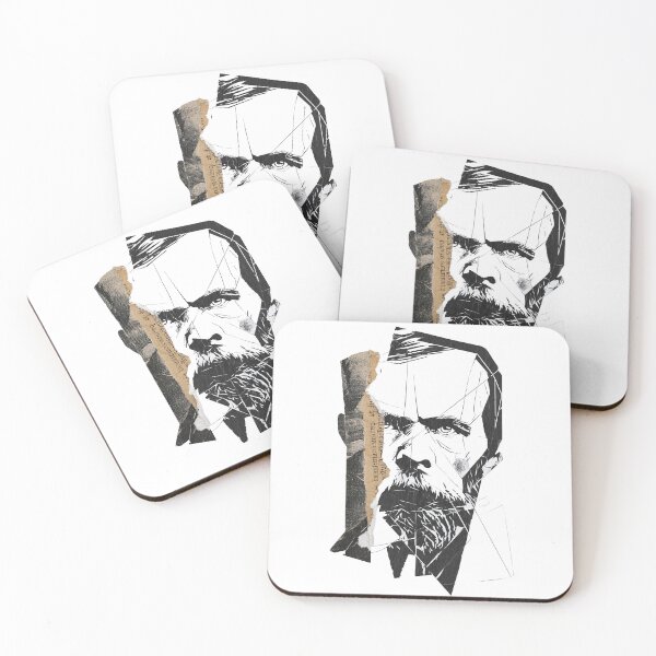 Item preview, Dostoevsky – Cubist Collage Portrait Art Print | Russian Literature Crime and Punishment Poster designed and sold by OzzFrequency.