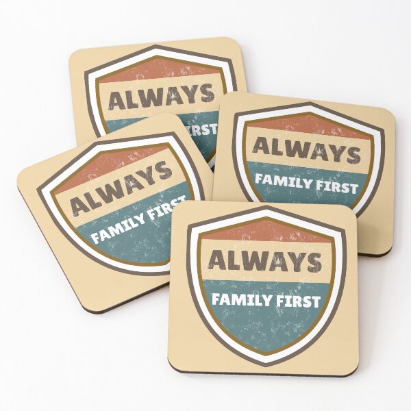 Item preview, Always Family First Retro Shield Art designed and sold by RamjoVerse.