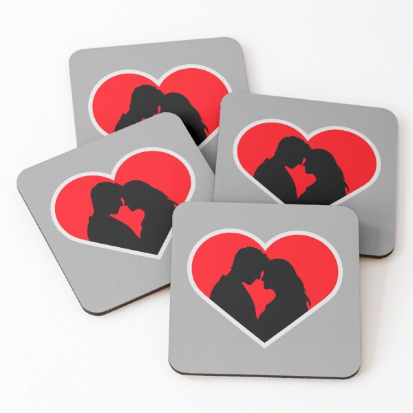 Item preview, Couple Silhouette Love Romance Together Valentines designed and sold by shirt-o-mat.
