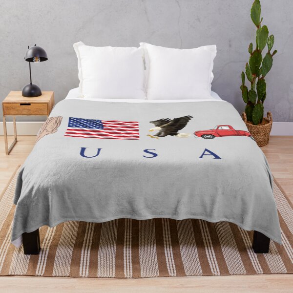 Item preview, USA Patriotic Symbols Cowboy Boots Eagle Red Pickup Truck designed and sold by tarzbol.