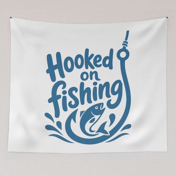 Item preview, Hooked on fishing designed and sold by heptenart.