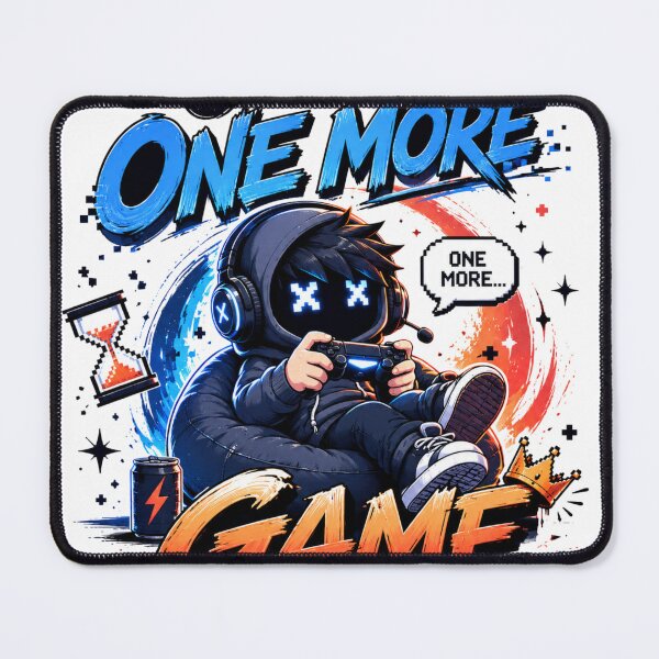 Item preview, Just One More Game Funny Gamer Chibi Boy Gaming Hoodie Graphic designed and sold by WormJ.