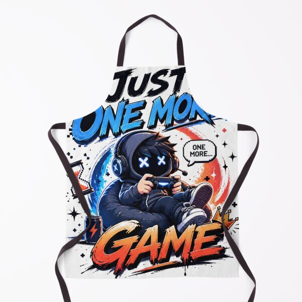 Item preview, Just One More Game Funny Gamer Chibi Boy Gaming Hoodie Graphic designed and sold by WormJ.
