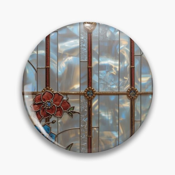 Item preview, Celestial stained glass with flowers and stars designed and sold by BriSher.