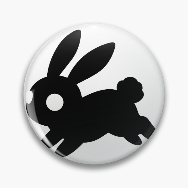Item preview, Cute Running Black Bunny Sticker – Kawaii Chibi Rabbit Minimalist Aesthetic Design designed and sold by BestChoiceService.