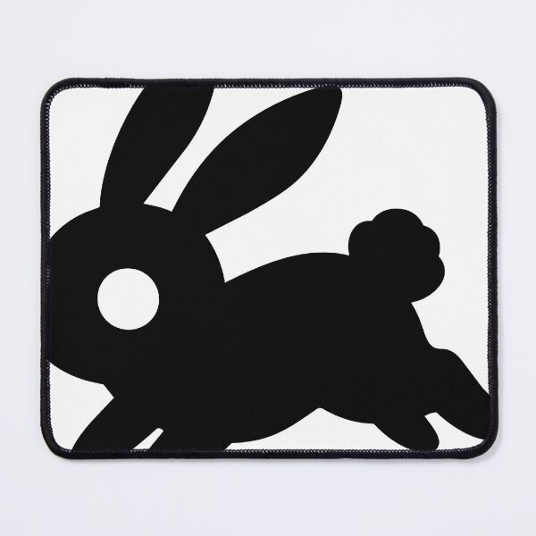 Item preview, Cute Running Black Bunny Sticker – Kawaii Chibi Rabbit Minimalist Aesthetic Design designed and sold by BestChoiceService.