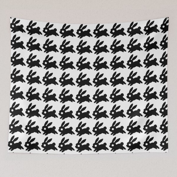 Item preview, Cute Running Black Bunny Sticker – Kawaii Chibi Rabbit Minimalist Aesthetic Design designed and sold by BestChoiceService.