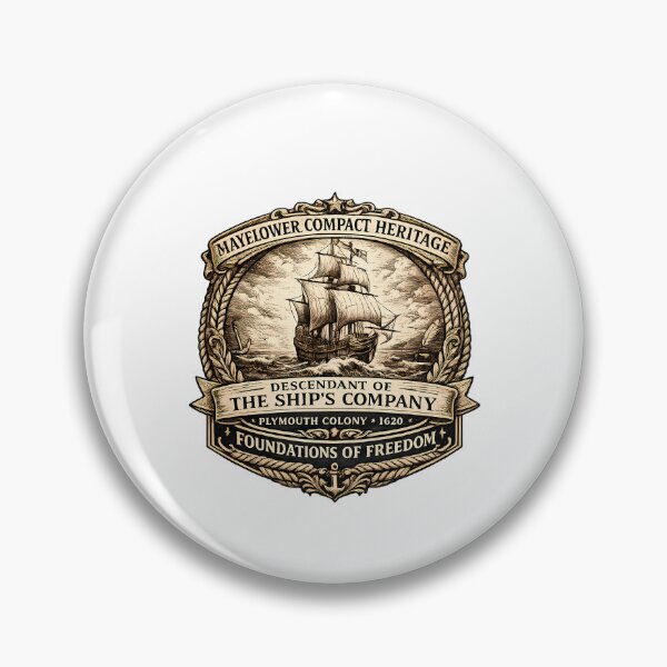 Item preview, Mayflower Compact Heritage Descendant Of The Ship's Company designed and sold by chattsuede.