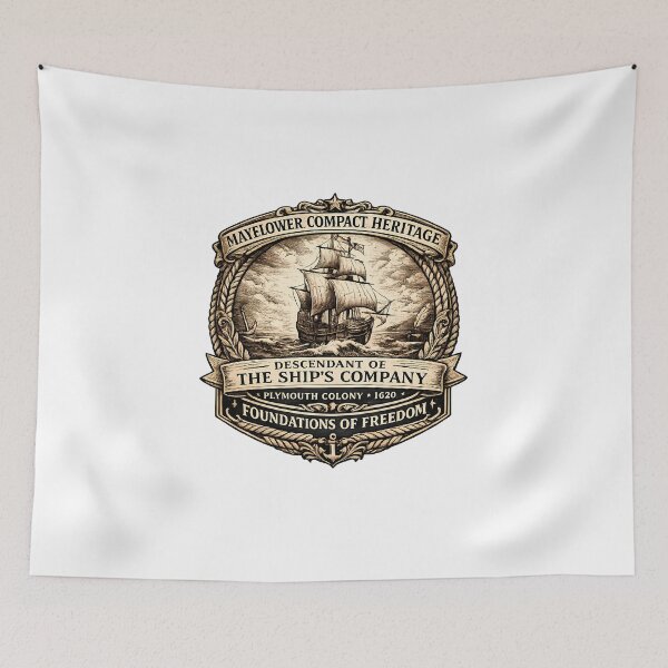 Item preview, Mayflower Compact Heritage Descendant Of The Ship's Company designed and sold by chattsuede.