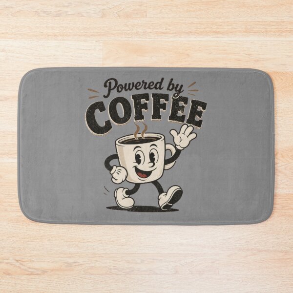 Item preview,  Powered By Coffee Vintage Cartoon Mascot designed and sold by Tama-sirth.