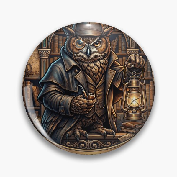 Item preview, Inspector Hoot – Gothic Owl Detective Dark Academia Design designed and sold by veloramode.