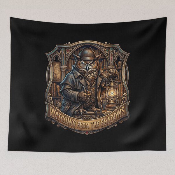 Item preview, Inspector Hoot – Gothic Owl Detective Dark Academia Design designed and sold by veloramode.