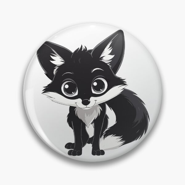 Item preview, Cute Black Fox Sticker – Kawaii Chibi Cartoon Animal Aesthetic Design designed and sold by BestChoiceService.