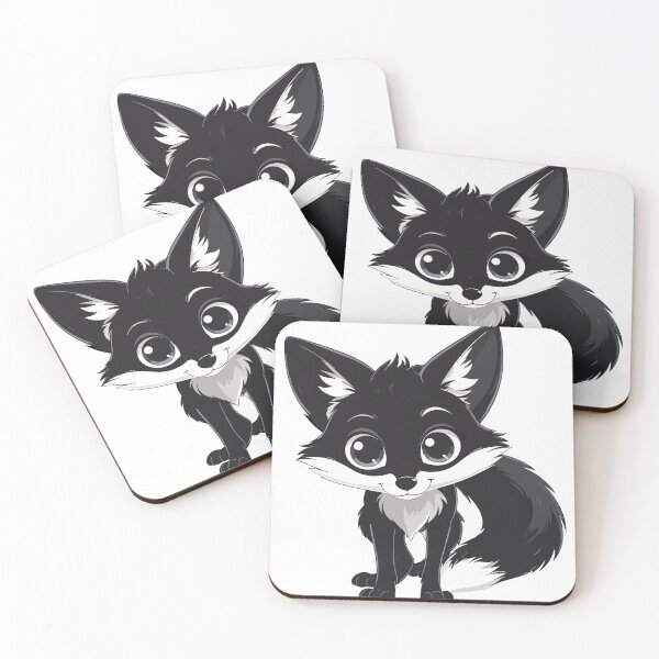 Item preview, Cute Black Fox Sticker – Kawaii Chibi Cartoon Animal Aesthetic Design designed and sold by BestChoiceService.