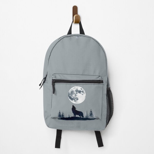 Item preview, Mystic Wolf and Full Moon | Watercolor Forest Silhouette designed and sold by Biedroneczka.