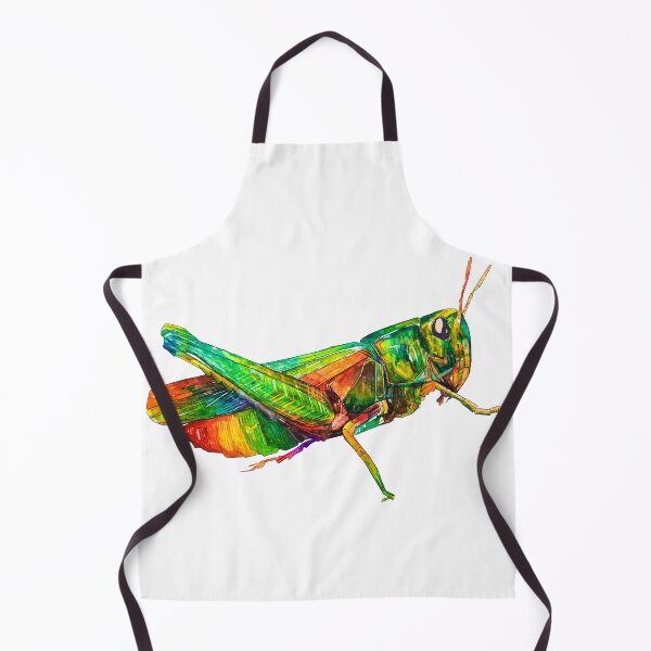 Item preview, Colourful rainbow grasshopper artwork designed and sold by Moana Matron Designs.