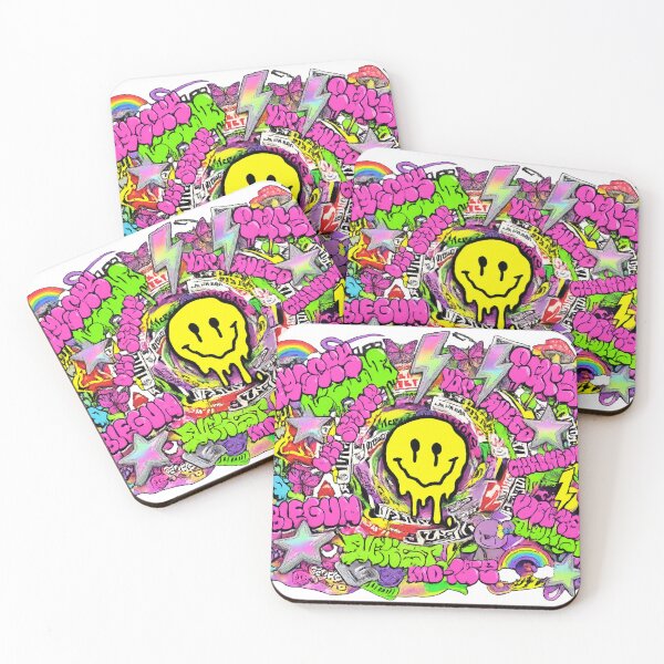 Item preview, Melting Smiley Face Sticker Bomb designed and sold by krish-prints.