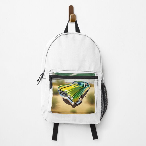 Item preview, Classic Muscle Car Desert Drive – Vintage Lime Green Coupe Poster designed and sold by NeonSketch Lab.