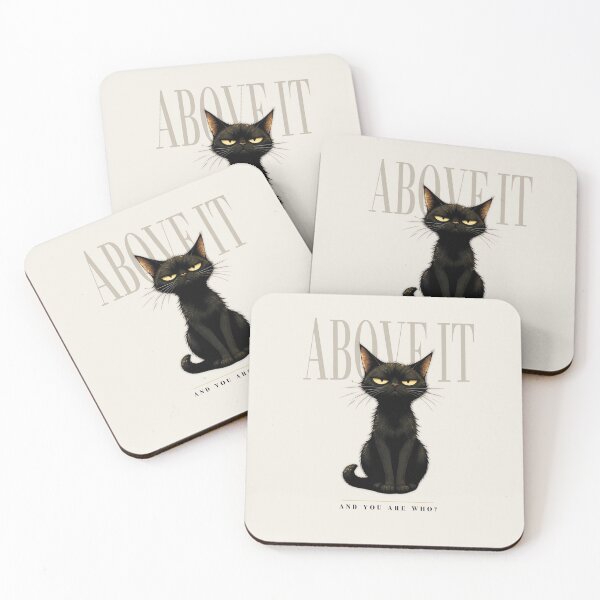 Artikelvorschau, Above It Black Cat Meme entworfen und verkauft von Print_Syndicate.