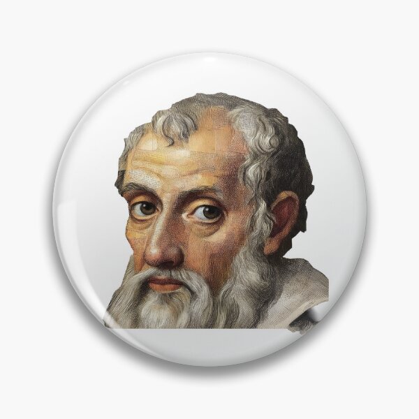 Item preview, Galileo – Father of Science Collage Portrait Art Print | Astronomy Physics Renaissance Poster designed and sold by OzzFrequency.