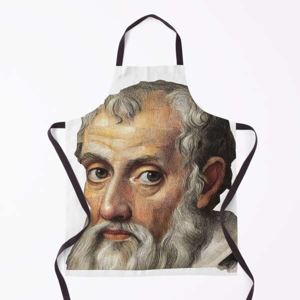 Item preview, Galileo – Father of Science Collage Portrait Art Print | Astronomy Physics Renaissance Poster designed and sold by OzzFrequency.