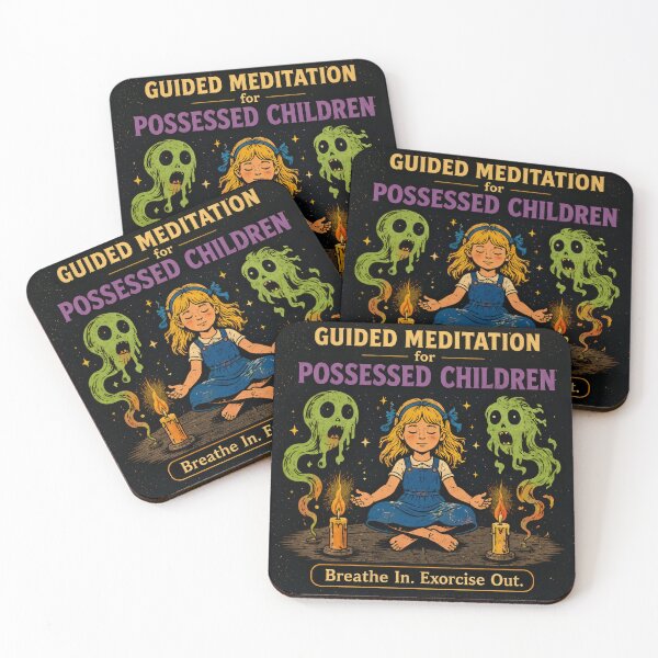 Item preview, Guided Meditation For Possessed Children – Dark Humor Horror Art designed and sold by 4TinyPaws.