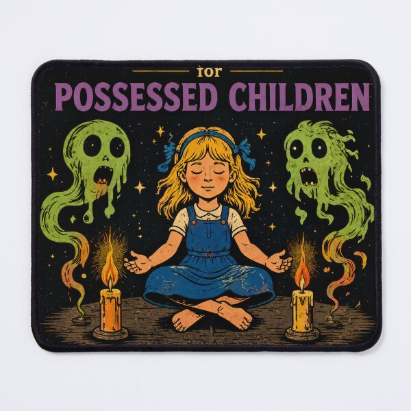Item preview, Guided Meditation For Possessed Children – Dark Humor Horror Art designed and sold by 4TinyPaws.