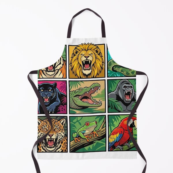 Item preview, Wild Jungle Animals Pop Art Collage designed and sold by redsharkuk.