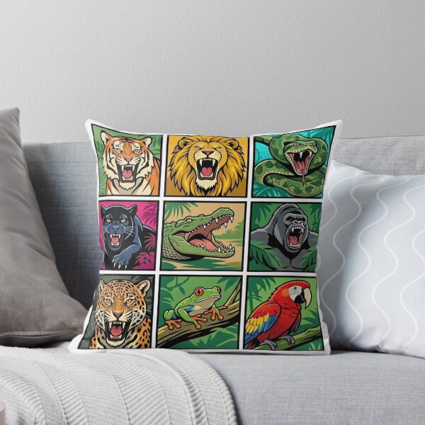 Item preview, Wild Jungle Animals Pop Art Collage designed and sold by redsharkuk.