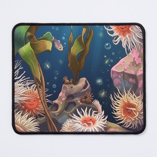 Item preview, A vibrant glowing oranges and creamy whites of the sea anemones designed and sold by AirCrayons27.