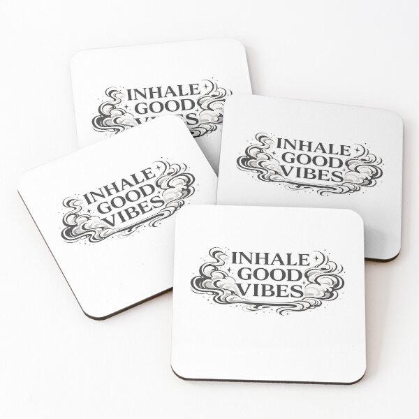 Item preview, Inhale Good Vibes – Minimal Vape Typography Design designed and sold by House of Taste Vape Designs.
