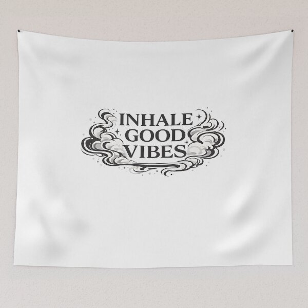 Item preview, Inhale Good Vibes – Minimal Vape Typography Design designed and sold by House of Taste Vape Designs.
