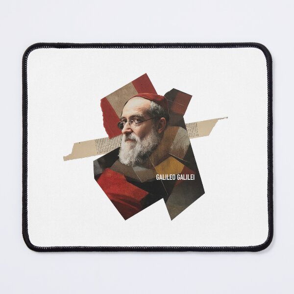Item preview, Galileo – Father of Science Collage Portrait Art Print | Astronomy Physics Renaissance Poster designed and sold by OzzFrequency.
