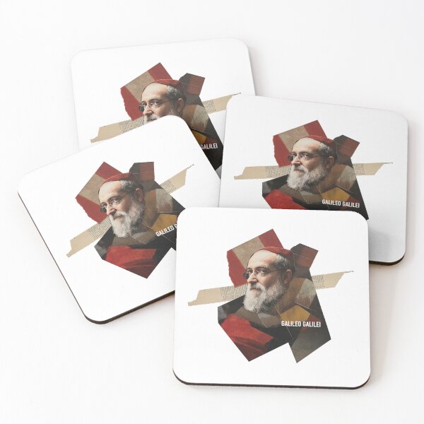 Item preview, Galileo – Father of Science Collage Portrait Art Print | Astronomy Physics Renaissance Poster designed and sold by OzzFrequency.
