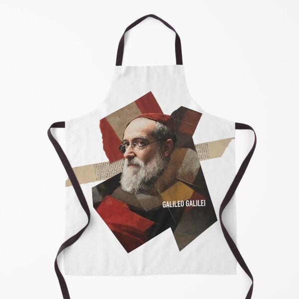 Item preview, Galileo – Father of Science Collage Portrait Art Print | Astronomy Physics Renaissance Poster designed and sold by OzzFrequency.