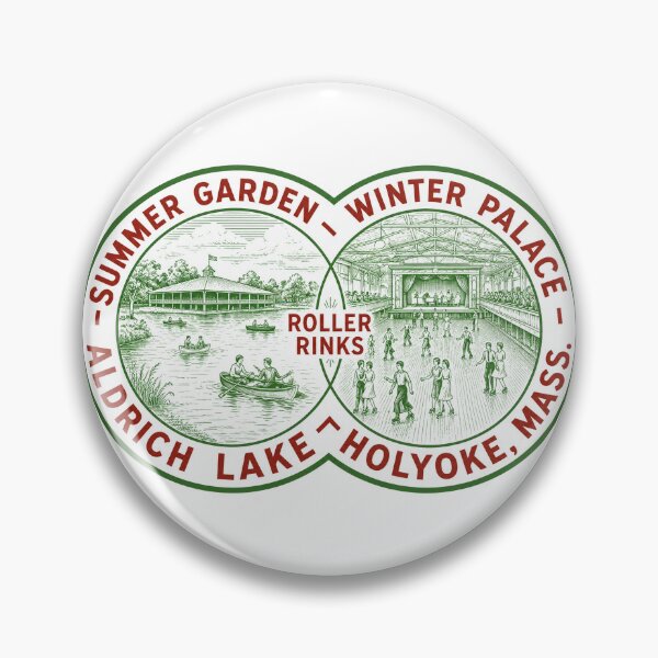 Item preview, Summer Garden Winter Palace Roller Rink Holyoke Massachusetts Roller Skating Rink Sticker Decal Label Design 3 designed and sold by tislord.