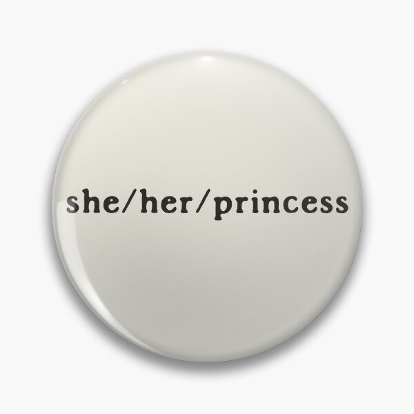 Item preview, Funny Lesbian Joke She Her Princess Pronouns (black) designed and sold by TackyTime.